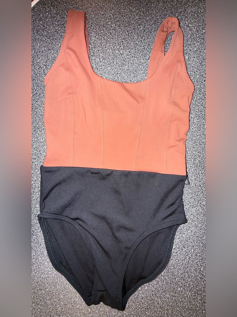 Tiger Friday Dance Leotard Black/Brown Color Block Size Child X-Large
